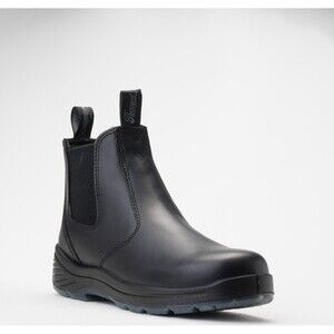 Thorogood 6” Slip On Leather Station Boots Unisex Black Comp Toe Men 9/Women 11